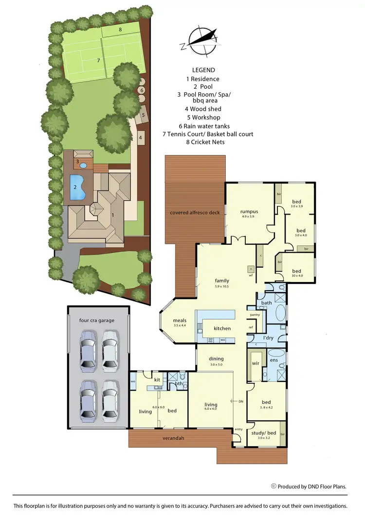 Floorplan of Homely rural property listing, 7 Tea Tree Place, Somerville VIC 3912