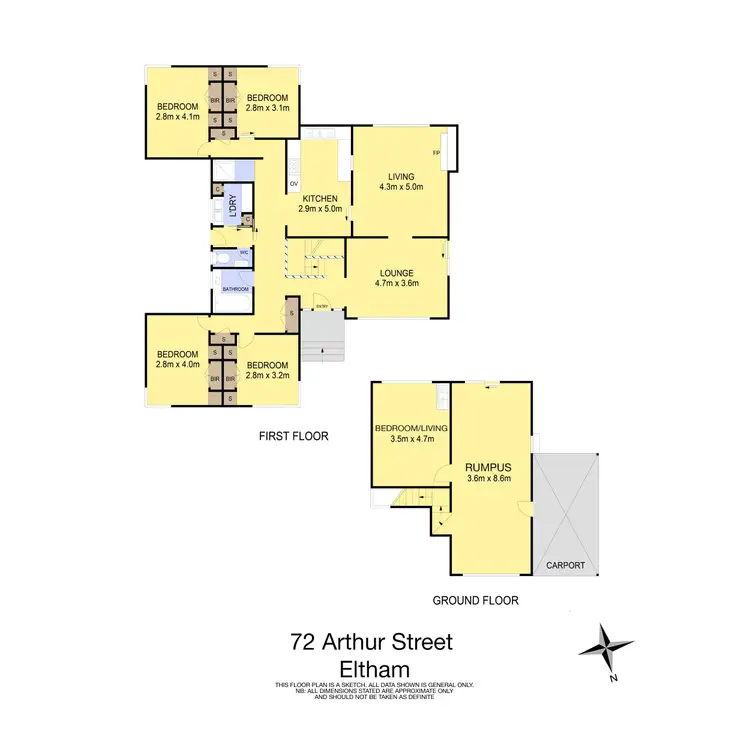 Floorplan of Homely house listing, 72 Arthur Street, Eltham VIC 3095