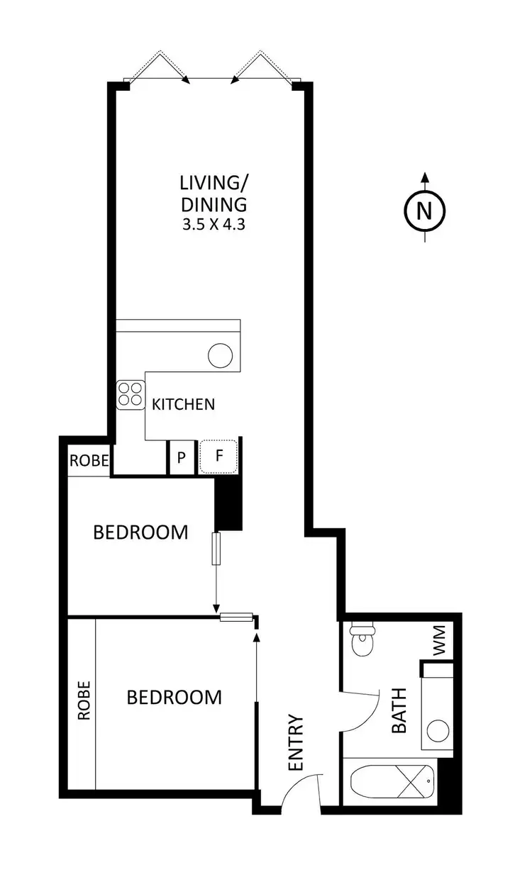 Floorplan of Homely apartment listing, 907/166 Wellington Parade, East Melbourne VIC 3002