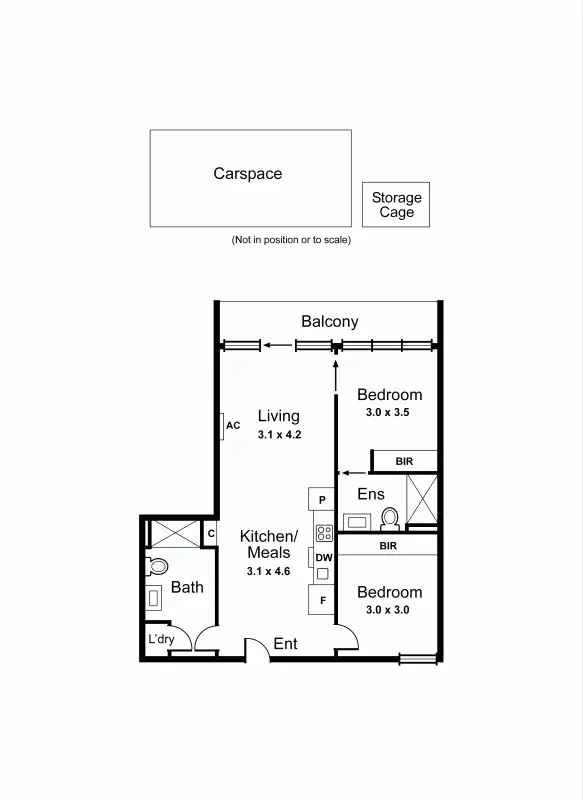 Floorplan of Homely apartment listing, 102/25 Lynch Street, Hawthorn VIC 3122