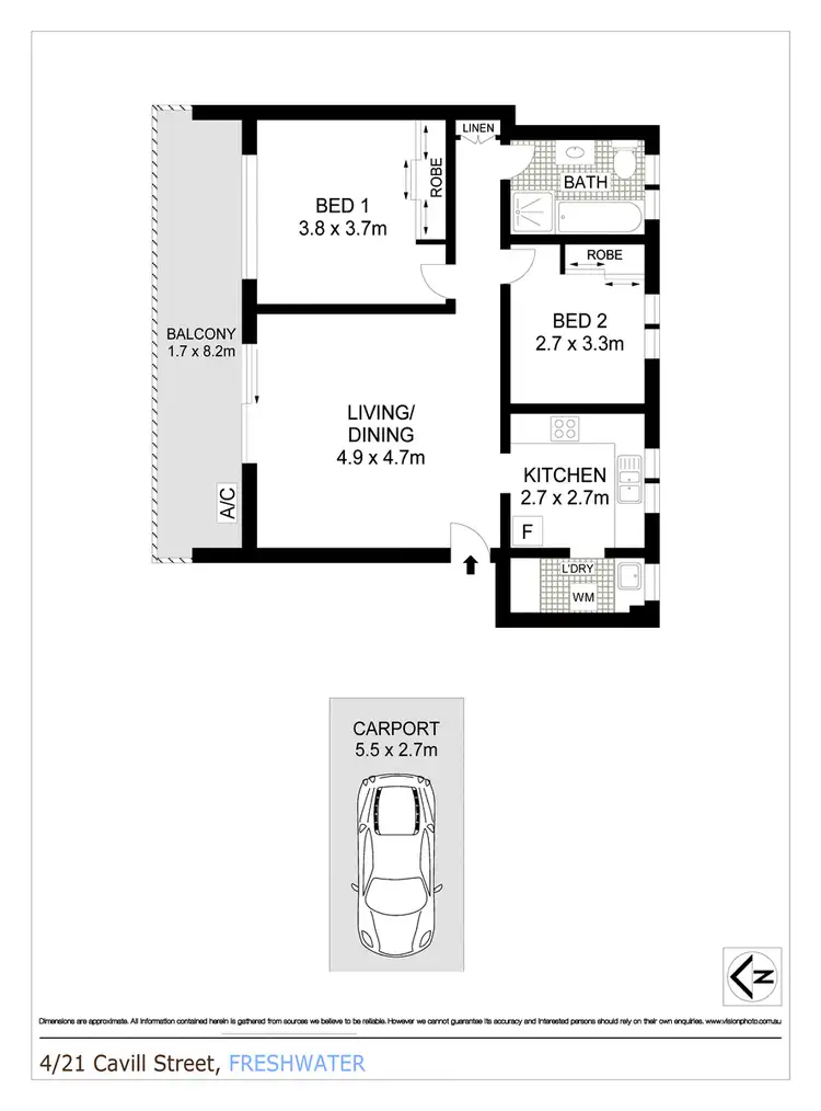 Floorplan of Homely apartment listing, 4/21 Cavill Street, Queenscliff NSW 2096