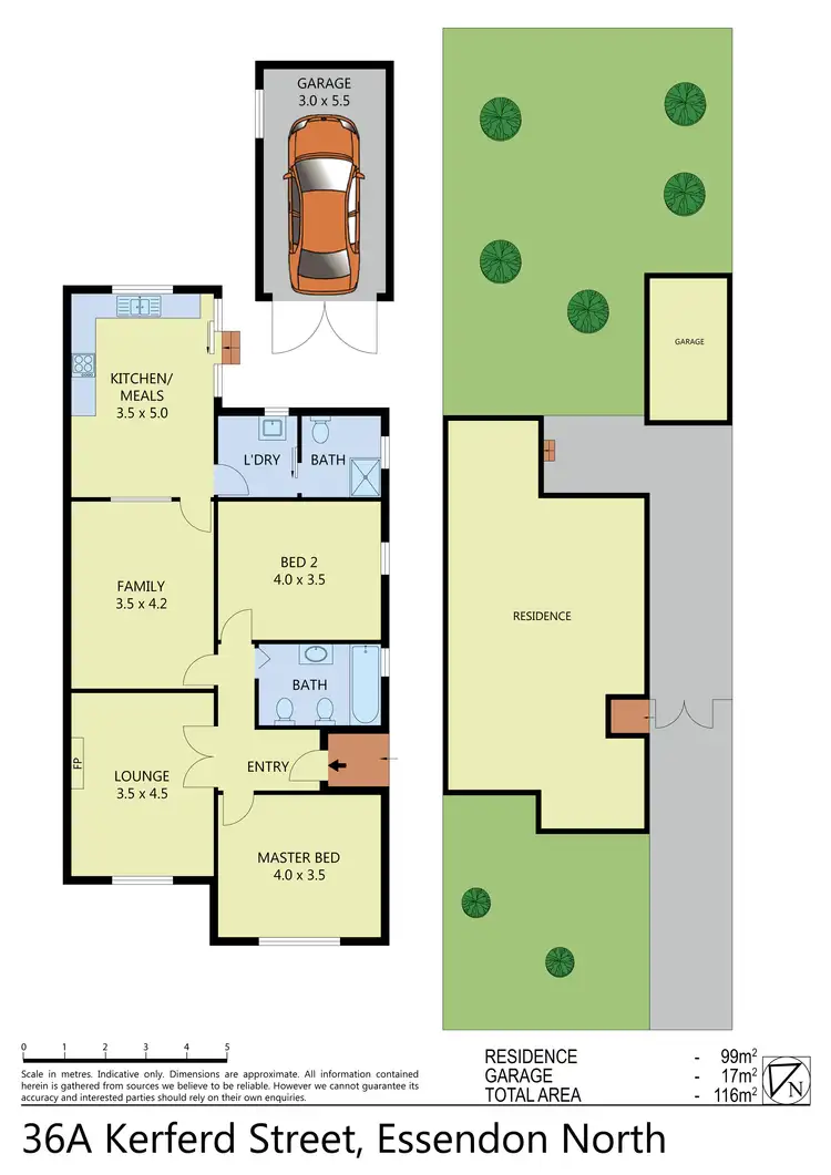 Floorplan of Homely house listing, 36A Kerferd Street, Essendon North VIC 3041