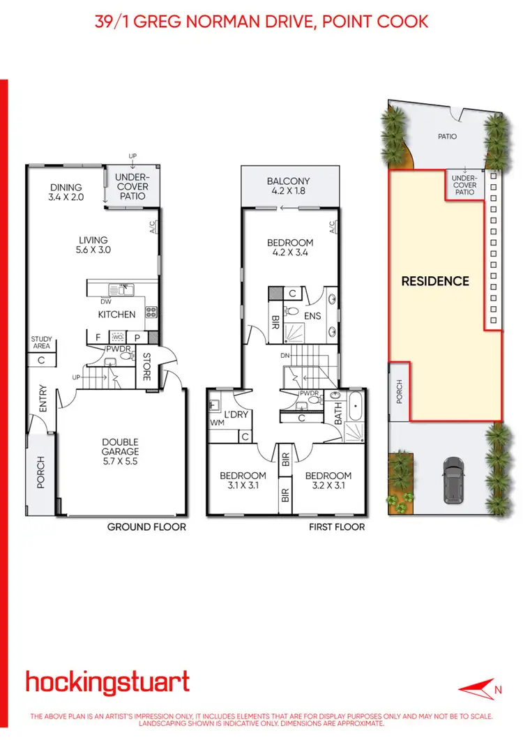 Floorplan of Homely townhouse listing, 39/1 Greg Norman Drive, Point Cook VIC 3030