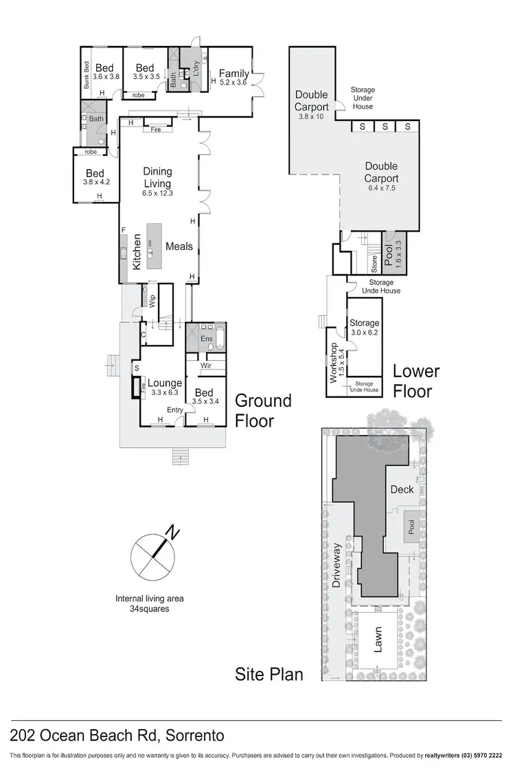 Floorplan of Homely house listing, 202 Ocean Beach Road, Sorrento VIC 3943