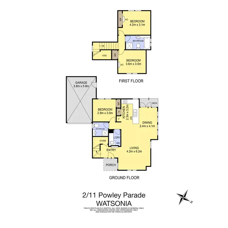 Floorplan of Homely townhouse listing, 2/11 Powley Parade, Watsonia VIC 3087