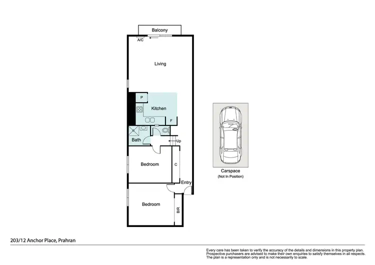 Floorplan of Homely apartment listing, 203/12 Anchor Place, Prahran VIC 3181