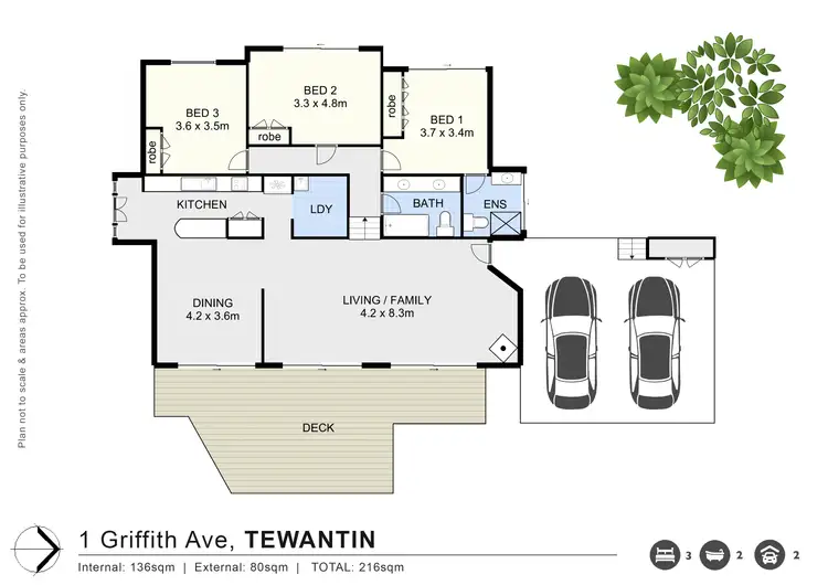 Floorplan of Homely house listing, 1 Griffith Avenue, Tewantin QLD 4565