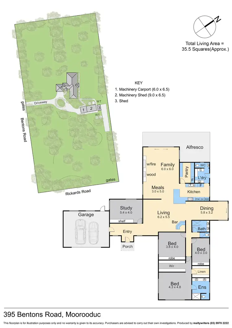 Floorplan of Homely rural property listing, 395 Bentons Road, Moorooduc VIC 3933