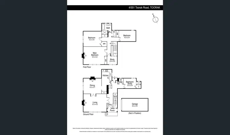 Floorplan of Homely townhouse listing, 4/551 Toorak Road, Toorak VIC 3142