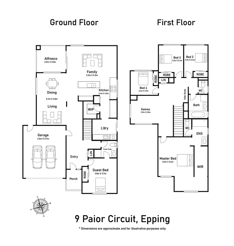 Floorplan of Homely house listing, 9 Paior Circuit, Epping VIC 3076