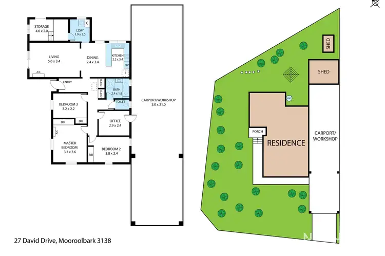 Floorplan of Homely house listing, 27 David Drive, Mooroolbark VIC 3138