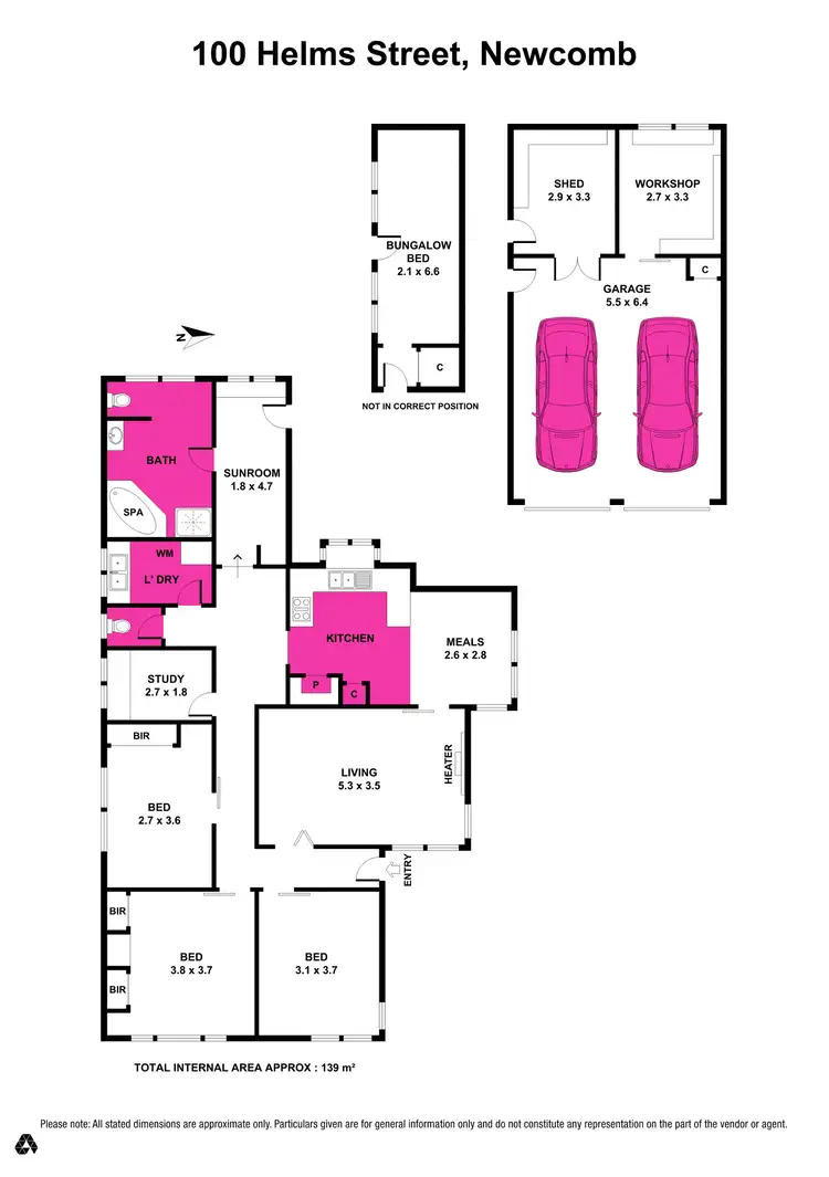 Floorplan of Homely house listing, 100 Helms Street, Newcomb VIC 3219