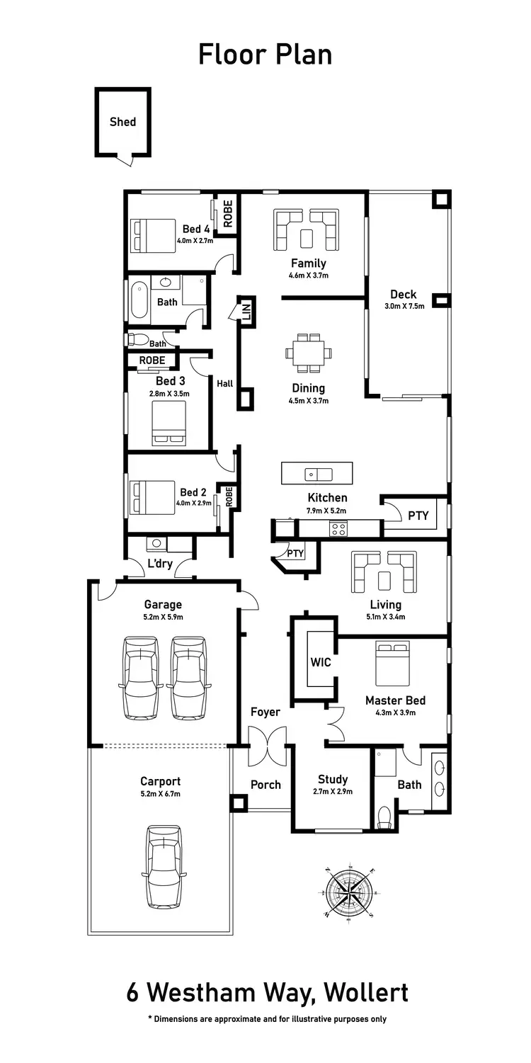 Floorplan of Homely house listing, 6 Westham Way, Wollert VIC 3750