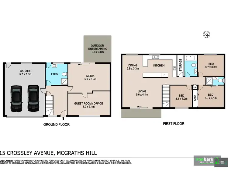 Floorplan of Homely house listing, 15 Crossley Avenue, Mcgraths Hill NSW 2756