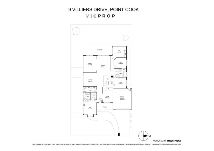 Floorplan of Homely house listing, 9 Villiers Drive, Point Cook VIC 3030