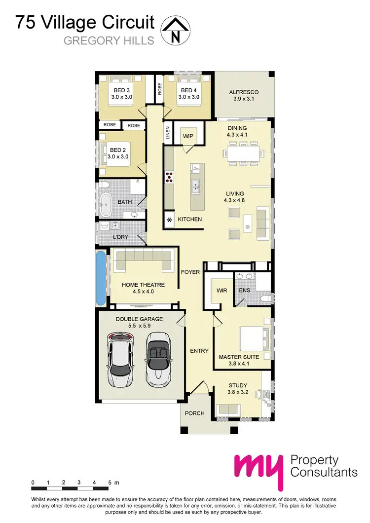 Floorplan of Homely house listing, 75 Village Circuit, Gregory Hills NSW 2557