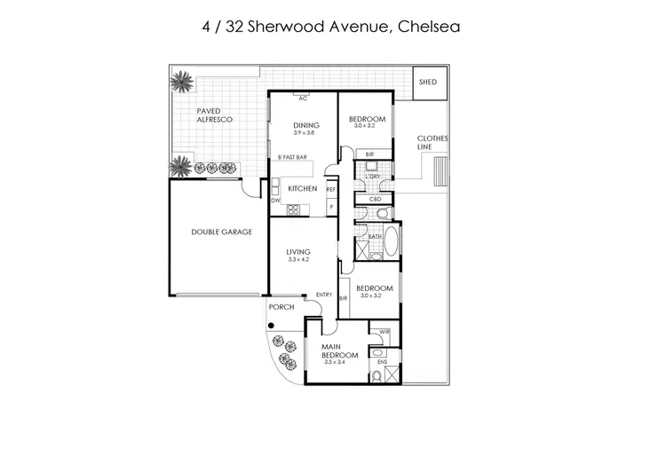 Floorplan of Homely unit listing, 4/32 Sherwood Avenue, Chelsea VIC 3196