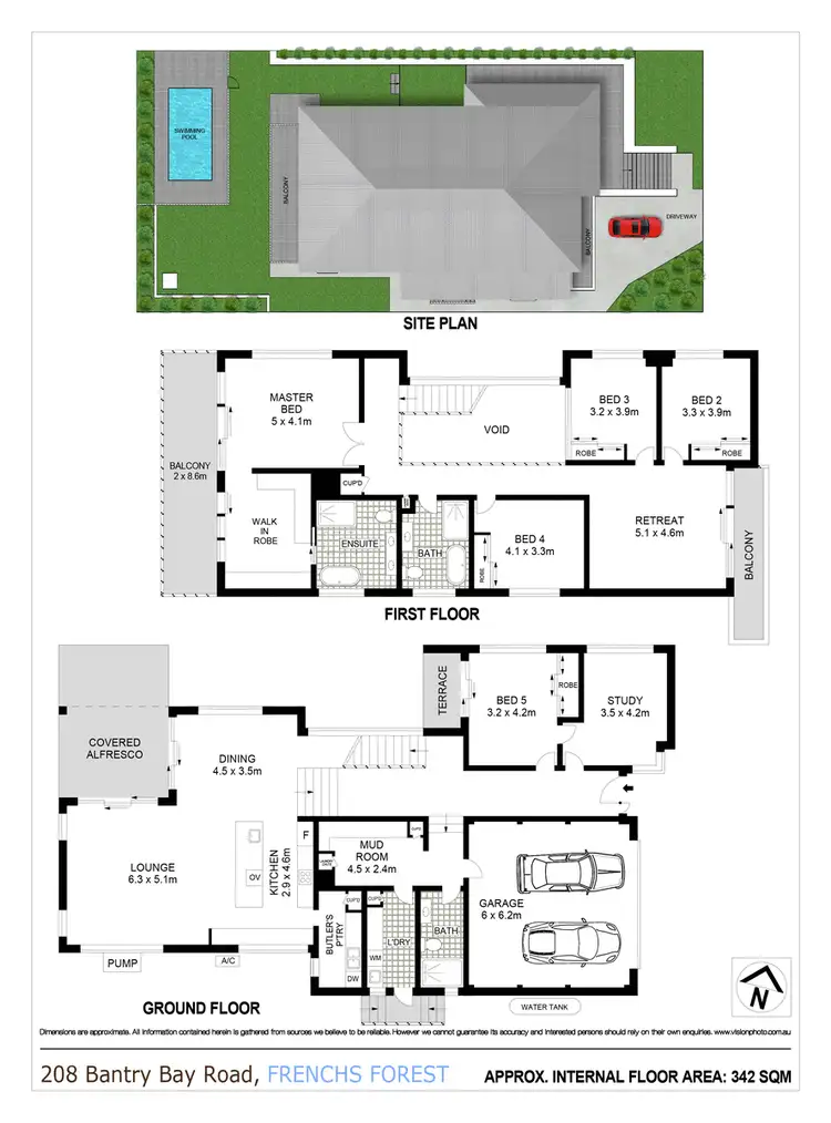 Floorplan of Homely house listing, 208 Bantry Bay Road, Frenchs Forest NSW 2086