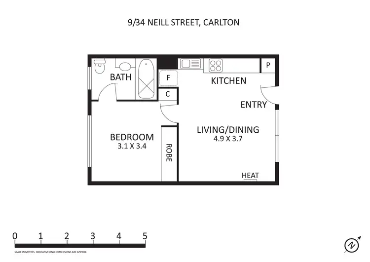Floorplan of Homely apartment listing, 9/34 Neill Street, Carlton VIC 3053