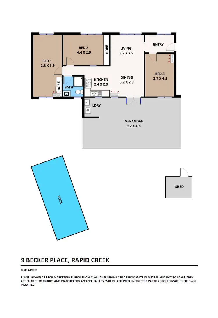 Floorplan of Homely house listing, 9 Becker Place, Rapid Creek NT 810