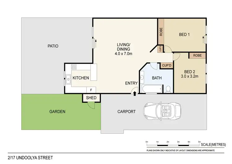 Floorplan of Homely apartment listing, 2/17 Undoolya Street, Tiwi NT 810