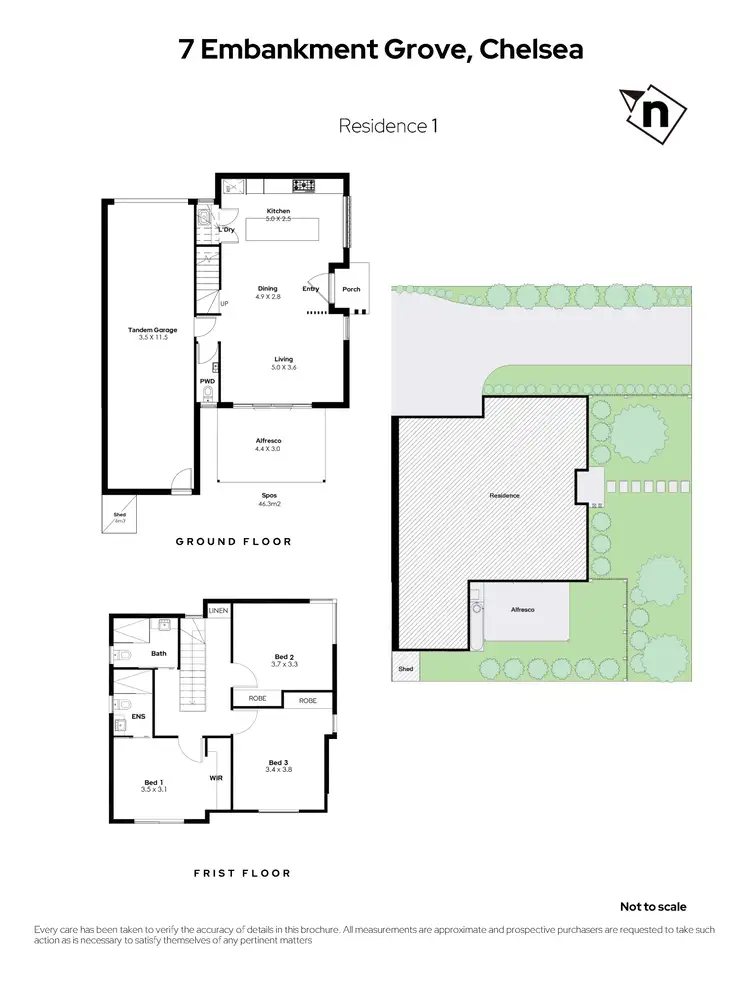 Floorplan of Homely townhouse listing, 1/7 Embankment Grove, Chelsea VIC 3196