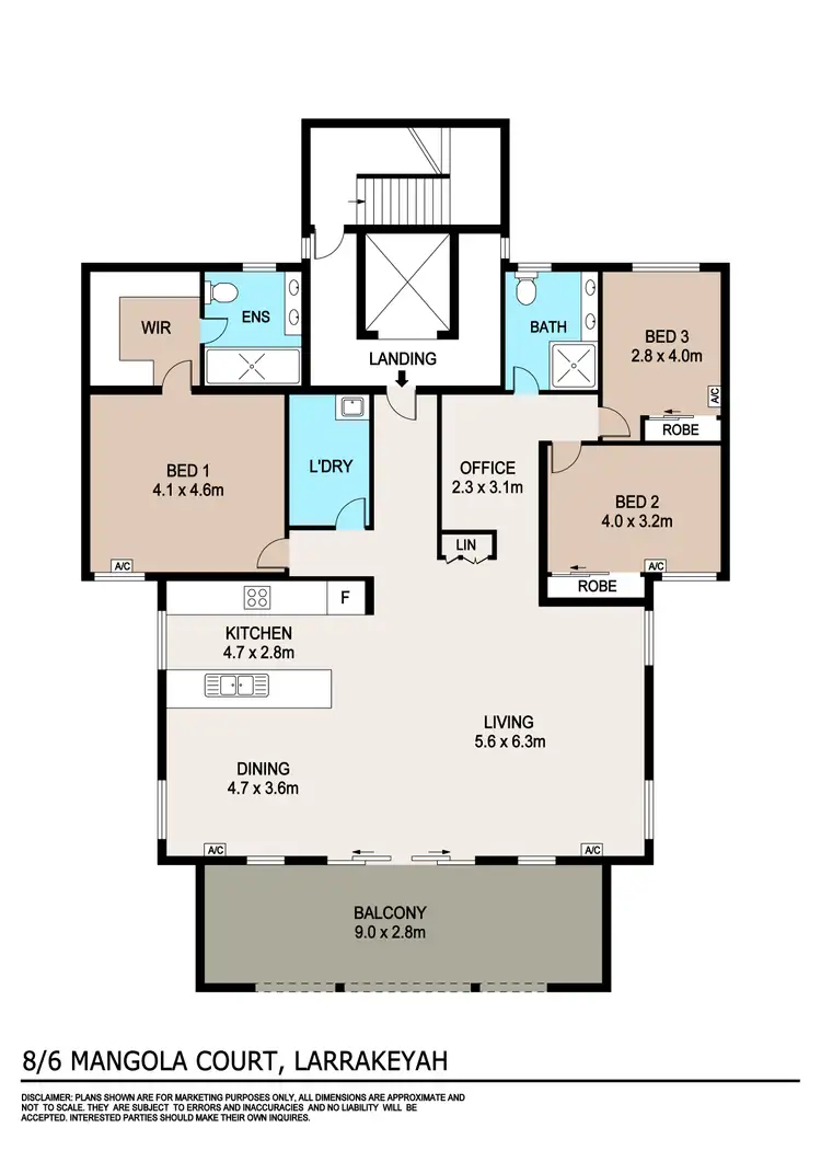 Floorplan of Homely apartment listing, 8/6 Mangola Court, Larrakeyah NT 820