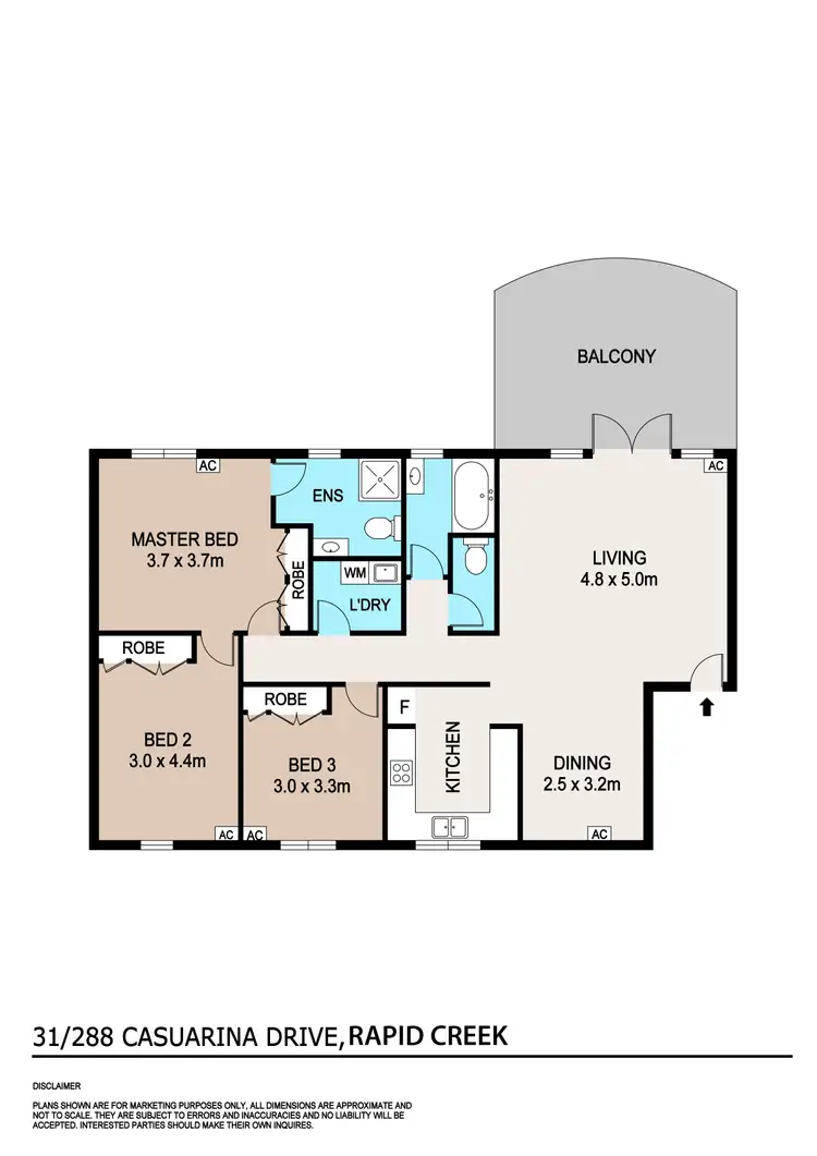 Floorplan of Homely apartment listing, 31/288 Casuarina Drive, Rapid Creek NT 810