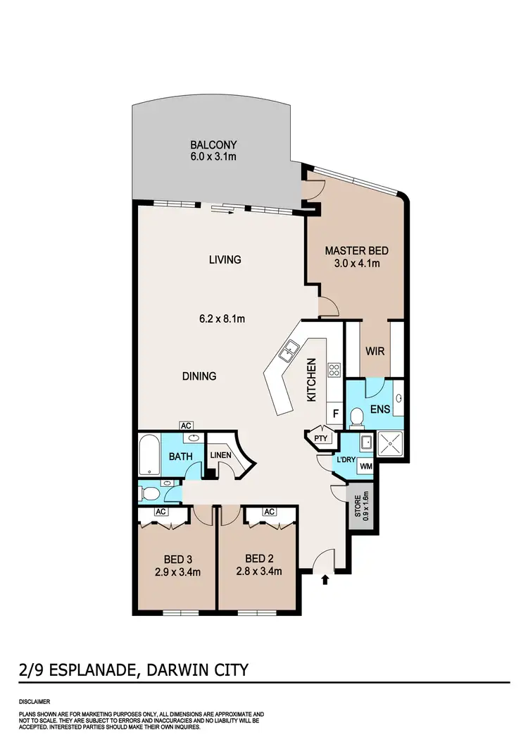 Floorplan of Homely apartment listing, 2/9 Esplanade, Darwin City NT 800