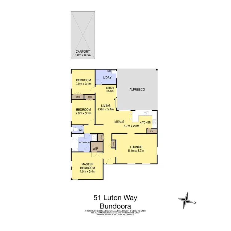 Floorplan of Homely house listing, 51 Luton Way, Bundoora VIC 3083
