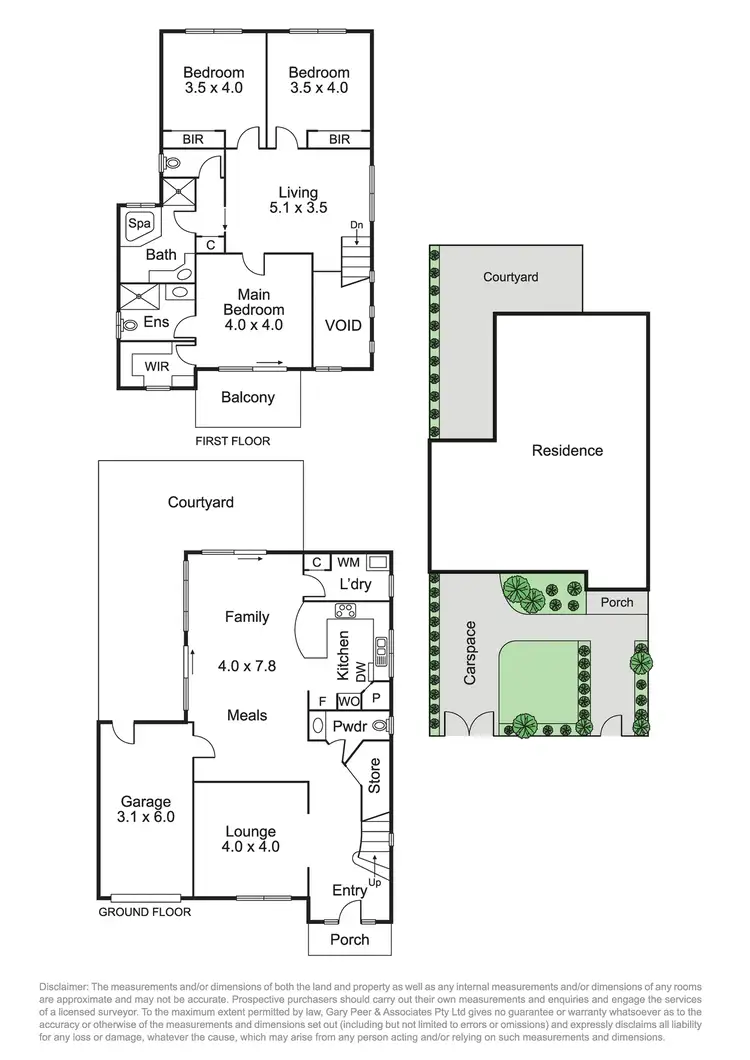 Floorplan of Homely townhouse listing, 1/12 Dunlop Avenue, Ormond VIC 3204