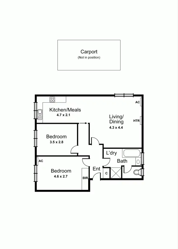 Floorplan of Homely apartment listing, 11/253 Grange Road, Ormond VIC 3204
