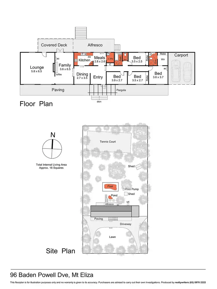Floorplan of Homely house listing, 96 Baden Powell Drive, Mount Eliza VIC 3930