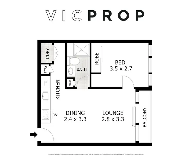 Floorplan of Homely apartment listing, 715/33 Mackenzie Street, Melbourne VIC 3000