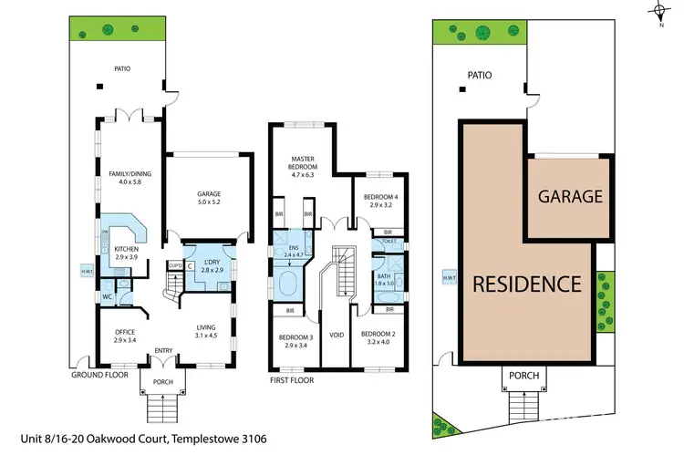 Floorplan of Homely townhouse listing, 8/16-20 Oakwood Court, Templestowe VIC 3106