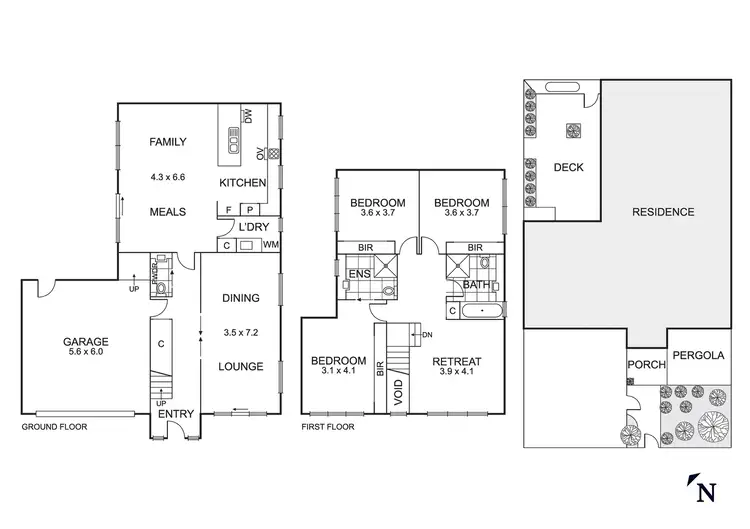 Floorplan of Homely townhouse listing, 1/24 Jean Street, Cheltenham VIC 3192