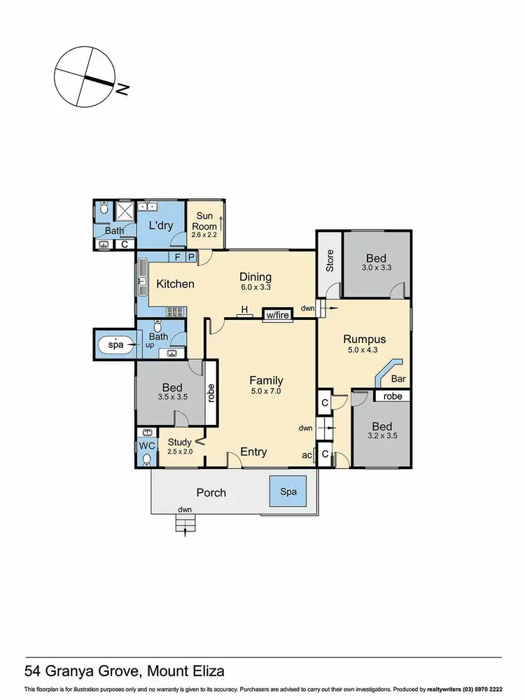 Floorplan of Homely house listing, 54 Granya Grove, Mount Eliza VIC 3930
