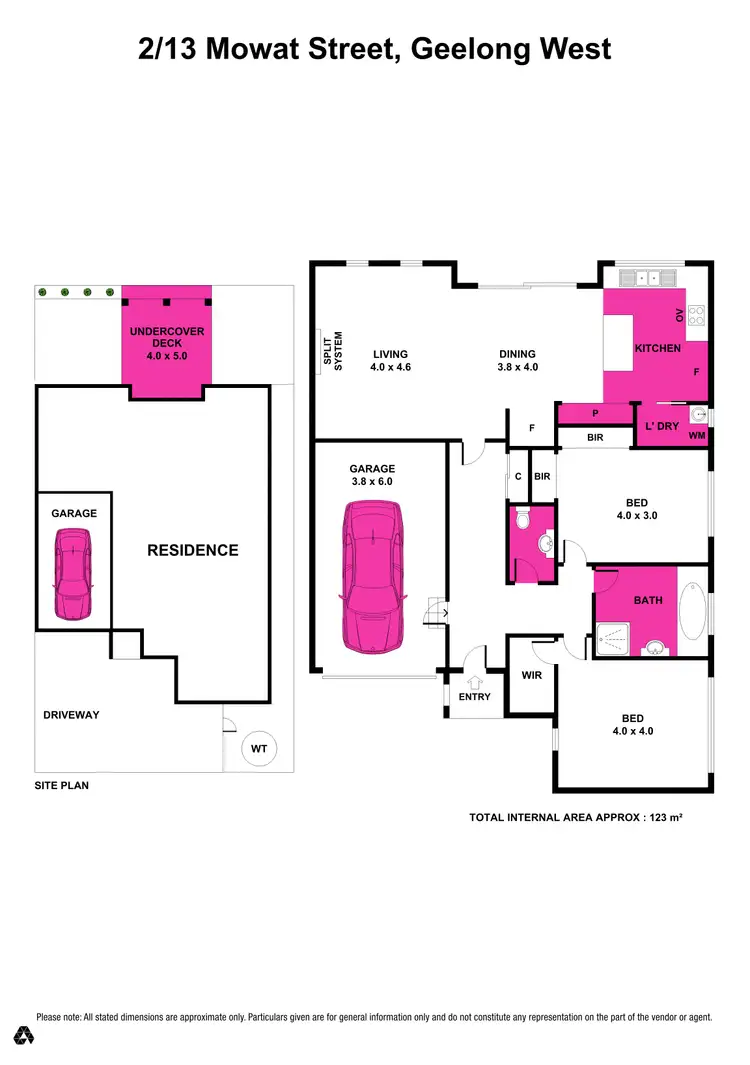 Floorplan of Homely townhouse listing, 2/13 Mowat Street, Geelong West VIC 3218