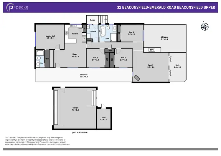 Floorplan of Homely house listing, 32 Beaconsfield Emerald Road, Beaconsfield Upper VIC 3808