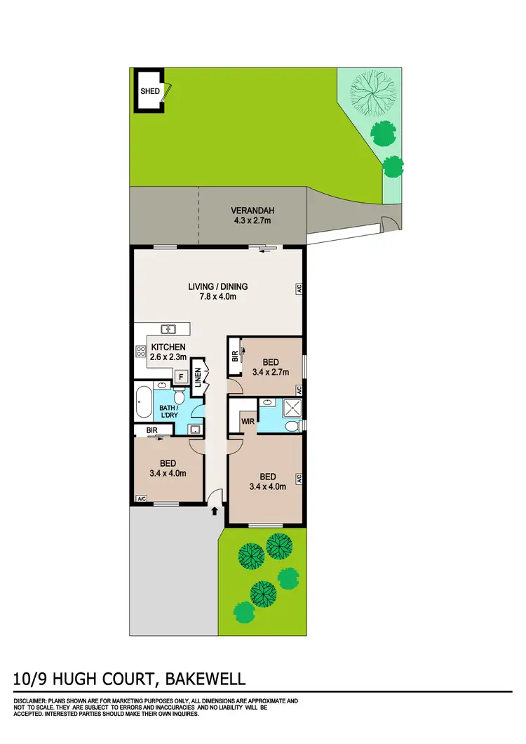 Floorplan of Homely unit listing, 10/9 Hugh Court, Bakewell NT 832
