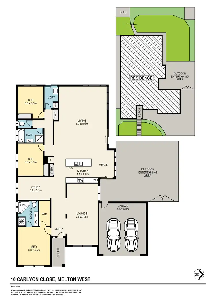 Floorplan of Homely house listing, 10 Carlyon Close, Melton West VIC 3337