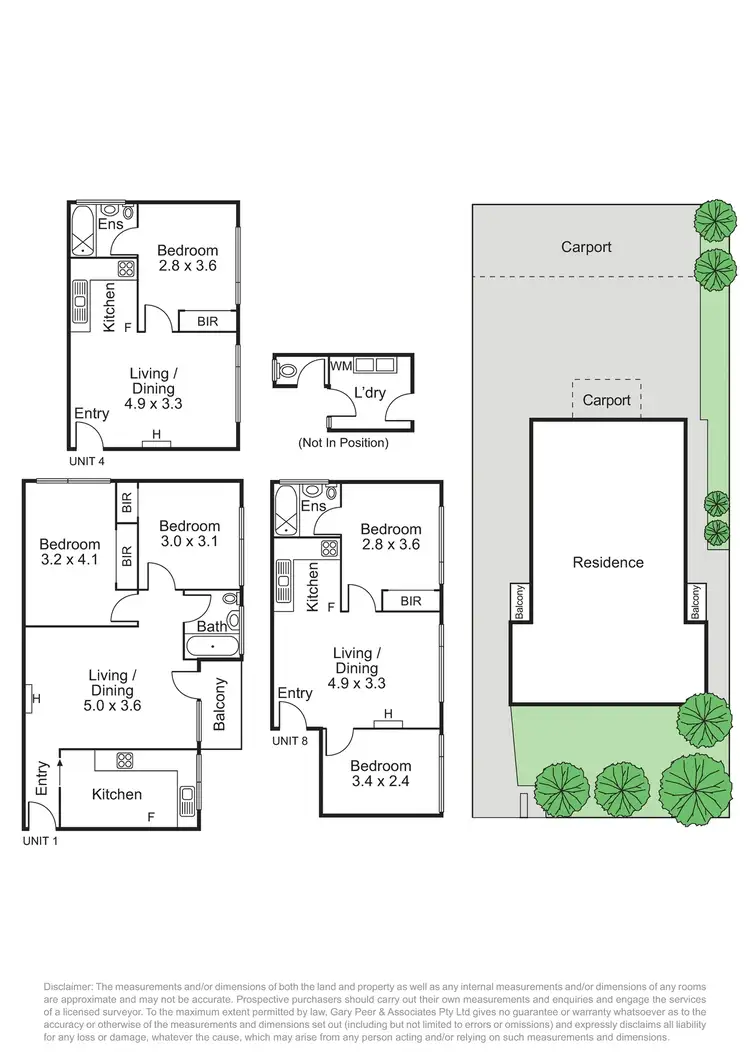 Floorplan of Homely block of units listing, 1-8/1A First Avenue, Murrumbeena VIC 3163
