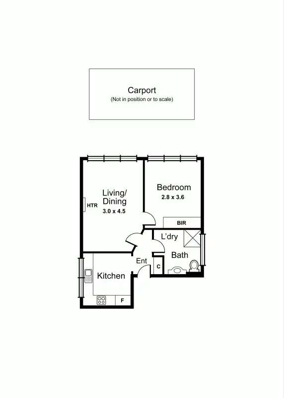 Floorplan of Homely apartment listing, 4/12 St Huberts Road, Carnegie VIC 3163