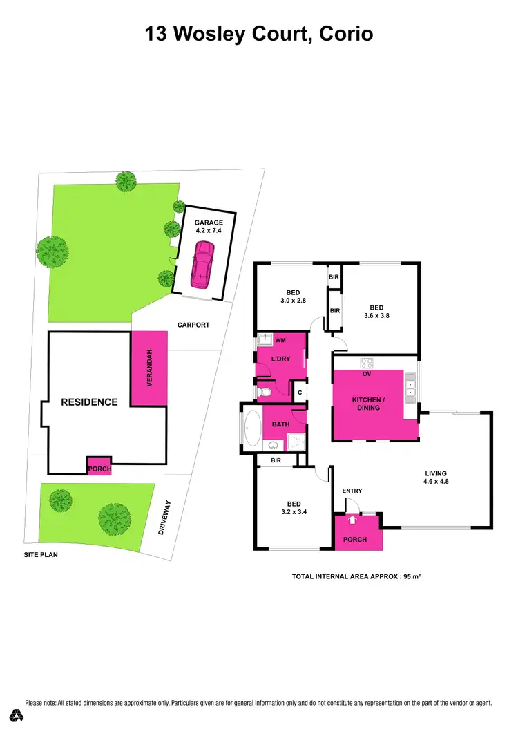 Floorplan of Homely house listing, 13 Wolsey Court, Corio VIC 3214