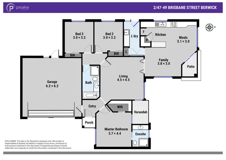 Floorplan of Homely unit listing, 2/47-49 Brisbane Street, Berwick VIC 3806