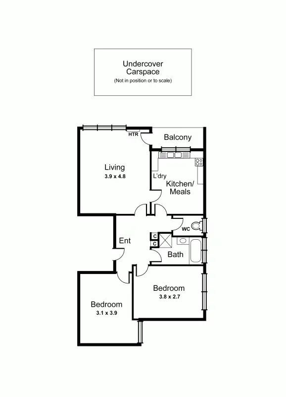 Floorplan of Homely apartment listing, 1/4 Crimea Street, Caulfield North VIC 3161