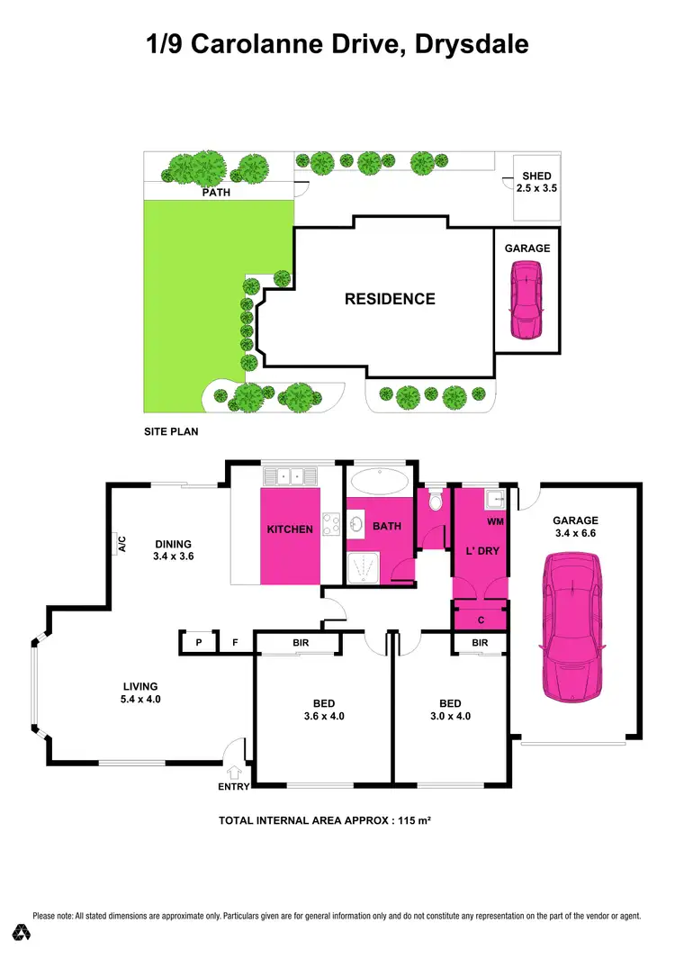 Floorplan of Homely unit listing, 1/9 Carolanne Drive, Drysdale VIC 3222