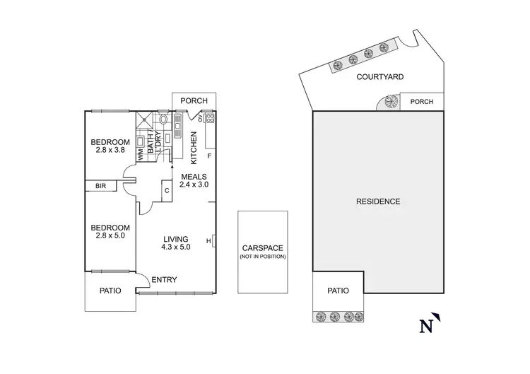 Floorplan of Homely unit listing, 6/1-3 James Street, Mordialloc VIC 3195