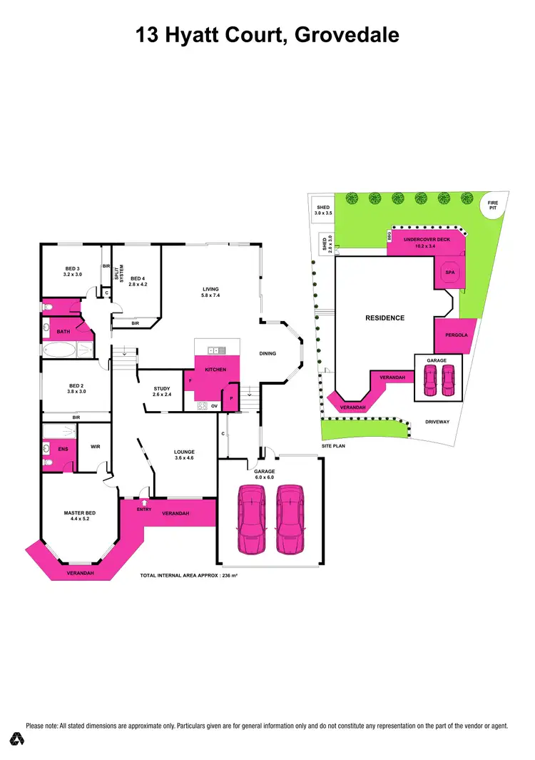 Floorplan of Homely house listing, 13 Hyatt Court, Grovedale VIC 3216