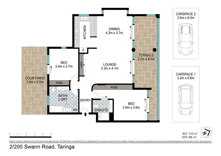 Floorplan of Homely unit listing, 2/200 Swann Road, Taringa QLD 4068